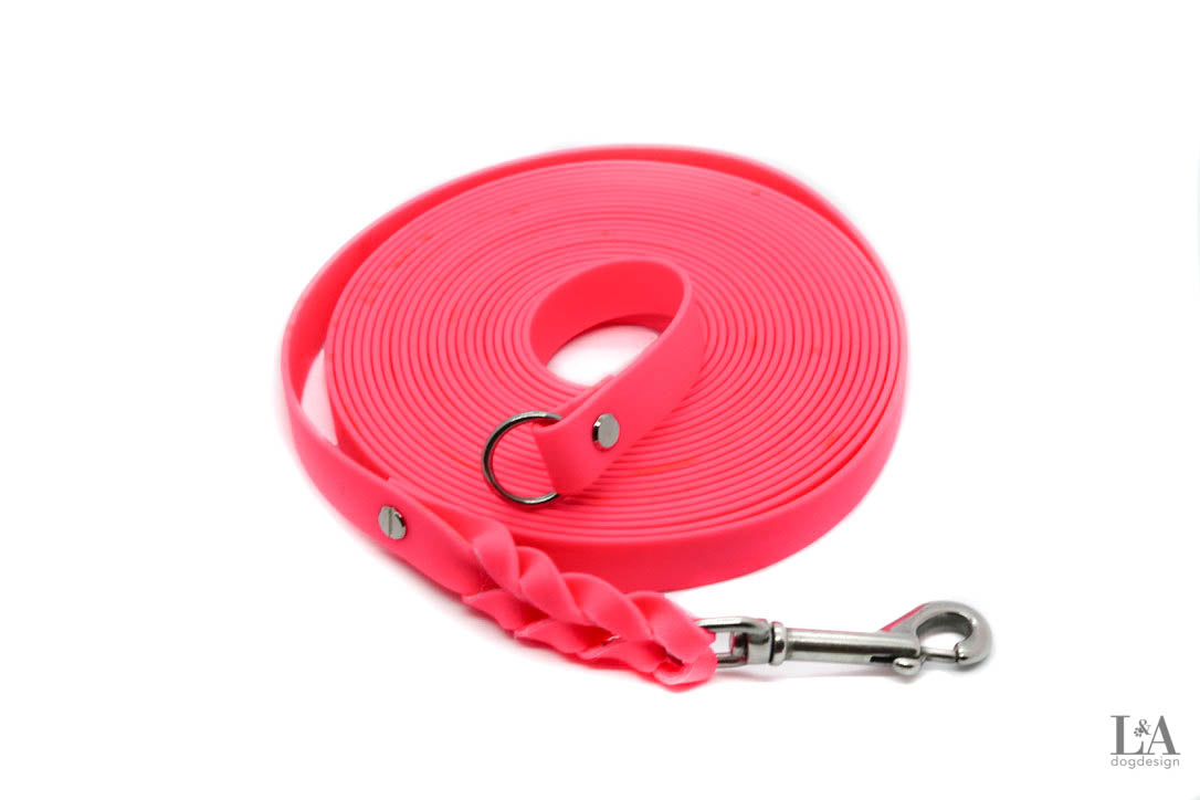 BioThane® towline with removable hand loop